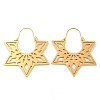 304 Stainless Steel Hollow Star Hoop Earrings EJEW-P248-06G-2