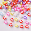 Transparent Heart Acrylic Beads TACR-S117-M-1