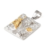 304 Stainless Steel Pendants STAS-F363-13GP-2