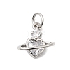 Brass Pave Cubic Zirconia Pendants KK-P343-05P-1