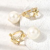 Brass Micro Pave Cubic Zirconia Hoop Dangle Earrings KK-CBA8324-21G-2