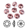 Pointed Back & Back Plated Glass Rhinestone Cabochons RGLA-J012-10mm-515-1