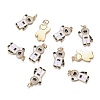 Brass Micro Clear Cubic Zirconia Pendants ZIRC-F120-068G-2