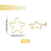 CREATCABIN 150Pcs Star Brass Linking Rings KK-CN0001-03-2