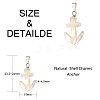 Natural Trochid Shell/Trochus Shell Pendants BSHE-CJC0002-12-2