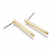 Smooth Surface Alloy Stud Earring Findings PALLOY-T064-41MG-2