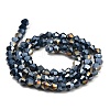 Opaque Solid Color Electroplate Glass Beads Strands X1-GLAA-F029-P4mm-A09-2