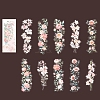 20Pcs 10 Styles Flower PET Waterproof Stickers PW-WG6FCFD-02-1