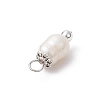 Natural Cultured Freshwater Pearl Rice Pendants PALLOY-JF03919-01-5