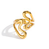 Irregular 304 Stainless Steel Cuff Open Rings for Women LD5997-5