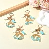 Transparent Epoxy Resin Pendant Keychains KEYC-FS00022-15-8