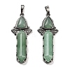 Natural Green Aventurine Sword Big Pendants G-Q163-08AS-04-1