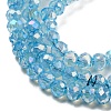 Transparent Baking Painted Glass Beads Strands DGLA-F002-02B-04-4