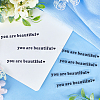 PVC You Are Beautiful Self Adhesive Car Stickers STIC-WH0013-10C-4