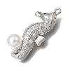 Brass Micro Pave Clear Cubic Zirconia Pendants KK-K427-47P-2