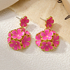 Zinc Alloy Enamel Stud Dangle Earrings for Women TW5605-3-1