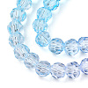 Transparent Glass Beads Strands X-GLAA-E036-07T-4