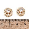 Brass Micro Pave Cubic Zirconia Beads CU-CBA3F77-04G-02-3