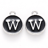 Platinum Plated Alloy Charms LS-ENAM-S118-02W-P-1