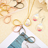 CHGCRAFT 64Pcs 4 Colors Alloy Open Back Bezel Teardrop Pendants FIND-CA0008-81-5