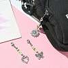 Glass Beaded & Alloy Pendant Decorations HJEW-YW00004-6