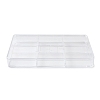 6 Grids Plastic Bead Containers with Cover CON-K002-03B-2