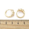 Brass Clear Cubic Zirconia Hoop Earrings EJEW-Q014-21G-3