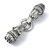 Tibetan Style 304 Stainless Steel Spring Gate Rings FIND-Z046-03AS-03-2