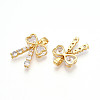 Brass Micro Pave Cubic Zirconia Pendants KK-N257-26A-G-2