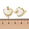 Brass Micro Pave Cubic Zirconia Pendants KK-D057-13G-3