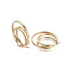 304 Stainless Steel Triple Hoop Earrings STAS-D171-30G-3