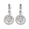 304 Stainless Steel Rhinestone Dangle Earrings EJEW-L283-045P-1