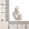 Rack Plating Brass Micro Pave Cubic Zirconia Pendants KK-H508-28P-08-3