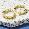 Brass Clear Cubic Zirconia Hoop Earrings EJEW-M047-18G-2