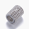 Brass Micro Pave Cubic Zirconia Beads ZIRC-A008-17-3