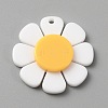 Opaque Resin Pendants LS-RESI-WH0029-46B-01-1