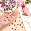 216Pcs 9 Colors UV Plating Acrylic Bead Caps MACR-SC0001-38-3