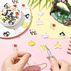 40Pcs 8 Styles Pet Paw Print Theme Alloy Enamel Pendants ENAM-CJ0007-13-5