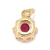 Brass Inlaid Clear Cubic Zirconia Charms KK-A161-34G-A-2