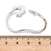 Brass Micro Pave Cubic Zirconia Cuff Open Rings RJEW-C158-03P-5