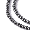 Non-Magnetic Synthetic Hematite Round Beads Strands X-G-H1624-4mm-1-2