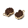Dyed Synthetic Lava Rock Pendants G-P614-05G-04-2