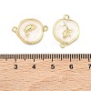 Ocean Brass Enamel Links Connector Charms KK-K417-07G-02-3