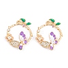 Rack Plating Alloy Enamel Pendants LS-FIND-A040-04KCG-02-1