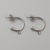 304 Stainless Steel Stud Earring Findings X1-STAS-TAC0017-02C-1