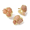 Natural Quartz Cuff Rings RJEW-M076-06G-01-2