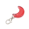 Glass Moon Pendant Decorations HJEW-JM04367-02-5