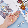HOBBIESAY 4Pcs 2 Colors Alloy Anchor Bookmark Findings FIND-HY0002-38-3