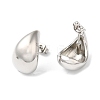 Rack Plating Brass Teardrop Stud Earrings X-EJWE-Q766-03P-2