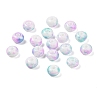 Opaque Spray Painted Glass Beads GLAA-G118-01G-1